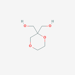 molecular formula C6H12O4 B2558093 [2-(Hydroxymethyl)-1,4-dioxan-2-yl]methanol CAS No. 2219373-95-0