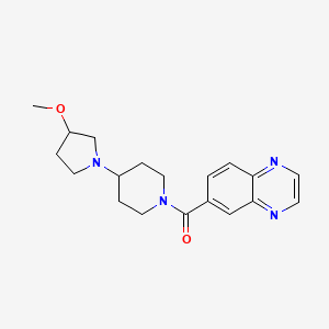 molecular formula C19H24N4O2 B2558104 (4-(3-甲氧基吡咯烷-1-基)哌啶-1-基)(喹喔啉-6-基)甲甲酮 CAS No. 2320524-16-9