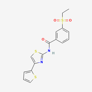 3-(ethylsulfonyl)-N-(4-(thiophen-2-yl)thiazol-2-yl)benzamide