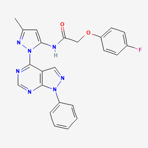2-(4-fluorophenoxy)-N-(3-methyl-1-(1-phenyl-1H-pyrazolo[3,4-d]pyrimidin-4-yl)-1H-pyrazol-5-yl)acetamide