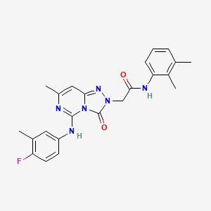N~1~-(2,3-dimethylphenyl)-2-[5-(4-fluoro-3-methylanilino)-7-methyl-3-oxo[1,2,4]triazolo[4,3-c]pyrimidin-2(3H)-yl]acetamide