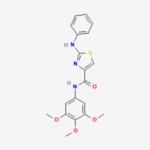 molecular formula C19H19N3O4S B2558120 2-(苯氨基)-N-(3,4,5-三甲氧基苯基)噻唑-4-甲酰胺 CAS No. 1171338-05-8