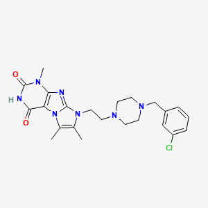 8-(2-(4-(3-chlorobenzyl)piperazin-1-yl)ethyl)-1,6,7-trimethyl-1H-imidazo[2,1-f]purine-2,4(3H,8H)-dione