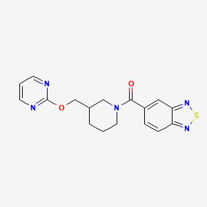 2,1,3-Benzothiadiazol-5-yl-[3-(pyrimidin-2-yloxymethyl)piperidin-1-yl]methanone