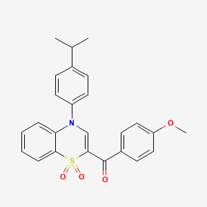 [4-(4-isopropylphenyl)-1,1-dioxido-4H-1,4-benzothiazin-2-yl](4-methoxyphenyl)methanone