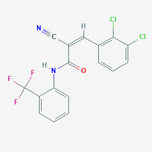 (Z)-2-Cyano-3-(2,3-dichlorophenyl)-N-[2-(trifluoromethyl)phenyl]prop-2-enamide