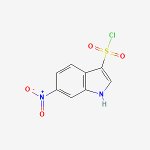 molecular formula C8H5ClN2O4S B2558132 6-硝基-1H-吲哚-3-磺酰氯 CAS No. 132745-00-7