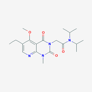 molecular formula C19H28N4O4 B2558136 2-(6-ethyl-5-methoxy-1-methyl-2,4-dioxo-1,2-dihydropyrido[2,3-d]pyrimidin-3(4H)-yl)-N,N-diisopropylacetamide CAS No. 941942-31-0