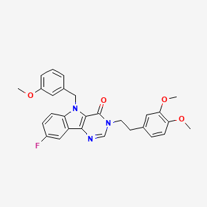 3-(3,4-dimethoxyphenethyl)-8-fluoro-5-(3-methoxybenzyl)-3H-pyrimido[5,4-b]indol-4(5H)-one