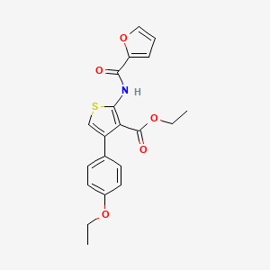 molecular formula C20H19NO5S B2558147 Ethyl 4-(4-ethoxyphenyl)-2-(2-furylcarbonylamino)thiophene-3-carboxylate CAS No. 379239-75-5