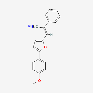 molecular formula C20H15NO2 B2558148 (Z)-3-(5-(4-メトキシフェニル)フラン-2-イル)-2-フェニルアクリロニトリル CAS No. 32932-62-0