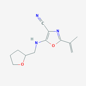 molecular formula C12H15N3O2 B255815 2-Isopropenyl-5-[(tetrahydro-2-furanylmethyl)amino]-1,3-oxazole-4-carbonitrile 