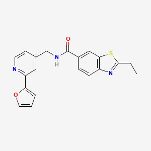 2-ethyl-N-((2-(furan-2-yl)pyridin-4-yl)methyl)benzo[d]thiazole-6-carboxamide