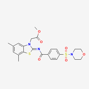 (Z)-methyl 2-(5,7-dimethyl-2-((4-(morpholinosulfonyl)benzoyl)imino)benzo[d]thiazol-3(2H)-yl)acetate