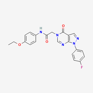 molecular formula C21H18FN5O3 B2558158 N-(4-ethoxyphenyl)-2-[1-(4-fluorophenyl)-4-oxopyrazolo[3,4-d]pyrimidin-5-yl]acetamide CAS No. 852450-51-2