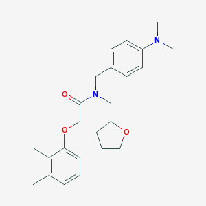 molecular formula C24H32N2O3 B255816 N-[4-(dimethylamino)benzyl]-2-(2,3-dimethylphenoxy)-N-(tetrahydrofuran-2-ylmethyl)acetamide 