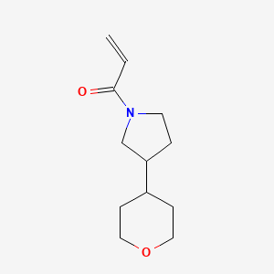 1-[3-(Oxan-4-yl)pyrrolidin-1-yl]prop-2-en-1-one