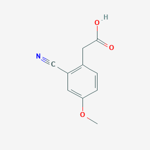 molecular formula C10H9NO3 B2558162 2-(2-氰基-4-甲氧基苯基)乙酸 CAS No. 52786-67-1