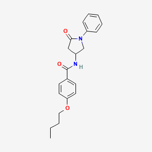 4-butoxy-N-(5-oxo-1-phenylpyrrolidin-3-yl)benzamide