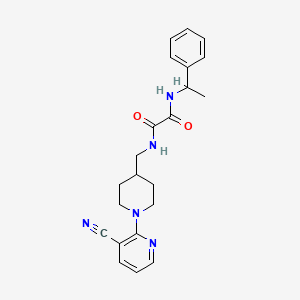 N1-((1-(3-cyanopyridin-2-yl)piperidin-4-yl)methyl)-N2-(1-phenylethyl)oxalamide