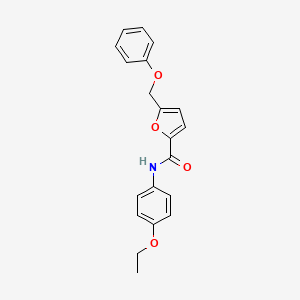 molecular formula C20H19NO4 B2558171 N-(4-乙氧苯基)-5-(苯氧甲基)呋喃-2-甲酰胺 CAS No. 890608-92-1