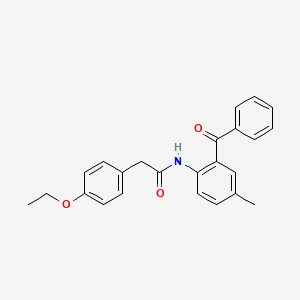 molecular formula C24H23NO3 B2558172 N-(2-苯甲酰基-4-甲苯基)-2-(4-乙氧苯基)乙酰胺 CAS No. 923371-59-9