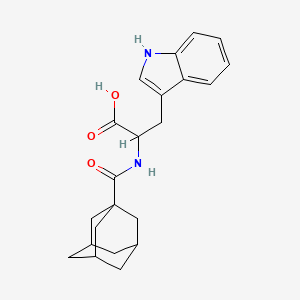 molecular formula C22H26N2O3 B2558173 2-[(金刚烷-1-羰基)-氨基]-3-(1H-吲哚-3-基)-丙酸 CAS No. 1396988-55-8