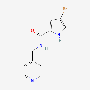 molecular formula C11H10BrN3O B2558177 4-溴-N-(4-吡啶基甲基)-1H-吡咯-2-甲酰胺 CAS No. 900019-47-8