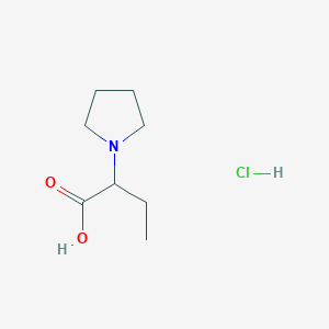 molecular formula C8H16ClNO2 B2558178 2-Pyrrolidin-1-YL-butyric acid hydrochloride CAS No. 1219237-63-4; 857206-11-2