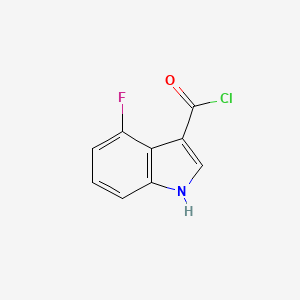 molecular formula C9H5ClFNO B2558181 4-Fluoro-1H-indole-3-carbonyl chloride CAS No. 1260658-64-7