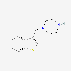 molecular formula C13H16N2S B2558183 1-(1-苯并噻吩-3-基甲基)哌嗪 CAS No. 524673-97-0