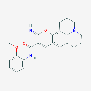 11-imino-N-(2-methoxyphenyl)-2,3,6,7-tetrahydro-1H,5H,11H-pyrano[2,3-f]pyrido[3,2,1-ij]quinoline-10-carboxamide