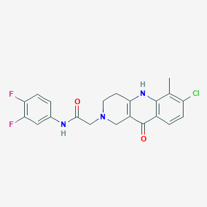 2-(7-chloro-6-methyl-10-oxo-3,4-dihydrobenzo[b][1,6]naphthyridin-2(1H,5H,10H)-yl)-N-(3,4-difluorophenyl)acetamide