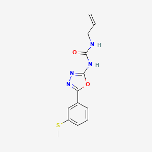 molecular formula C13H14N4O2S B2558201 1-烯丙基-3-(5-(3-(甲硫基)苯基)-1,3,4-恶二唑-2-基)脲 CAS No. 1226445-17-5