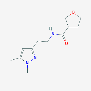 N-(2-(1,5-dimethyl-1H-pyrazol-3-yl)ethyl)tetrahydrofuran-3-carboxamide