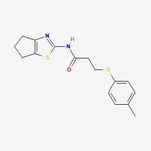 N-(5,6-dihydro-4H-cyclopenta[d]thiazol-2-yl)-3-(p-tolylthio)propanamide