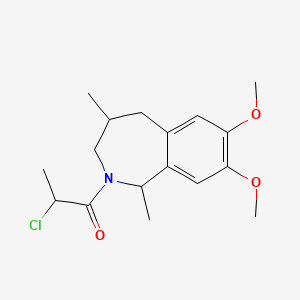 2-Chloro-1-(7,8-dimethoxy-1,4-dimethyl-1,3,4,5-tetrahydro-2-benzazepin-2-yl)propan-1-one