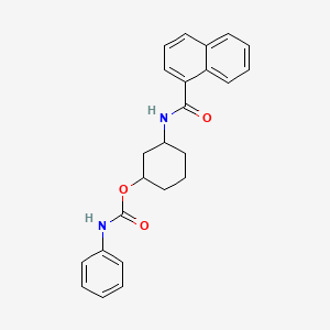 molecular formula C24H24N2O3 B2558244 3-(1-萘酰胺基)环己基苯甲酸酯 CAS No. 1351631-51-0