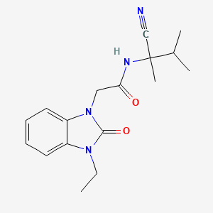 molecular formula C17H22N4O2 B2558247 N-(2-cyano-3-methylbutan-2-yl)-2-(3-ethyl-2-oxobenzimidazol-1-yl)acetamide CAS No. 930997-89-0