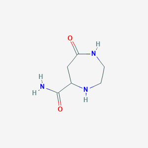 molecular formula C6H11N3O2 B2558294 7-氧代-1,4-二氮杂环戊烷-5-甲酰胺 CAS No. 2361636-20-4