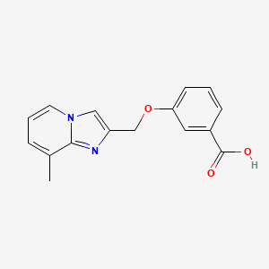 molecular formula C16H14N2O3 B2558306 3-[(8-Methylimidazo[1,2-a]pyridin-2-yl)methoxy]benzoic acid CAS No. 929975-03-1