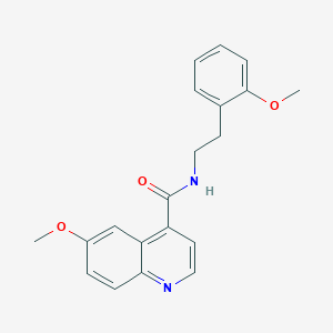 molecular formula C20H20N2O3 B2558318 6-methoxy-N-[2-(2-methoxyphenyl)ethyl]quinoline-4-carboxamide CAS No. 2415629-91-1