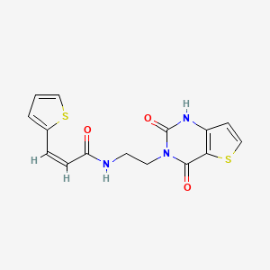 molecular formula C15H13N3O3S2 B2558326 (Z)-N-(2-(2,4-二氧代-1,2-二氢噻吩并[3,2-d]嘧啶-3(4H)-基)乙基)-3-(噻吩-2-基)丙烯酰胺 CAS No. 1904613-83-7