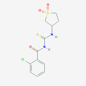 molecular formula C12H13ClN2O3S2 B255833 2-chloro-N-[(1,1-dioxothiolan-3-yl)carbamothioyl]benzamide 