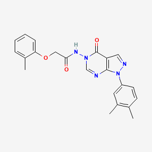 molecular formula C22H21N5O3 B2558330 N-(1-(3,4-二甲苯基)-4-氧代-1H-吡唑并[3,4-d]嘧啶-5(4H)-基)-2-(邻甲苯氧基)乙酰胺 CAS No. 900009-07-6