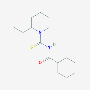 molecular formula C15H26N2OS B255834 N-(2-ethylpiperidine-1-carbothioyl)cyclohexanecarboxamide 