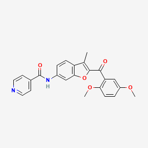 molecular formula C24H20N2O5 B2558371 N-[2-(2,5-dimethoxybenzoyl)-3-methyl-1-benzofuran-6-yl]pyridine-4-carboxamide CAS No. 951984-65-9
