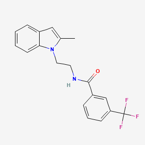 molecular formula C19H17F3N2O B2558378 N-[2-(2-methylindol-1-yl)ethyl]-3-(trifluoromethyl)benzamide CAS No. 689264-60-6