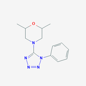 molecular formula C13H17N5O B255838 2,6-Dimethyl-4-(1-phenyltetrazol-5-yl)morpholine 