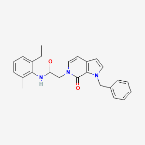 molecular formula C25H25N3O2 B2558381 2-{1-苄基-7-氧代-1H,6H,7H-吡咯并[2,3-c]吡啶-6-基}-N-(2-乙基-6-甲基苯基)乙酰胺 CAS No. 1286709-63-4